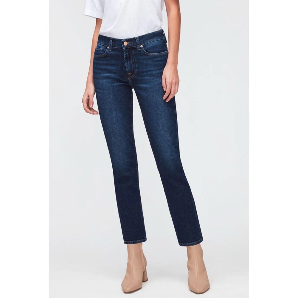 7 for All Mankind Roxanne Mid Rise Slim Ankle Jeans